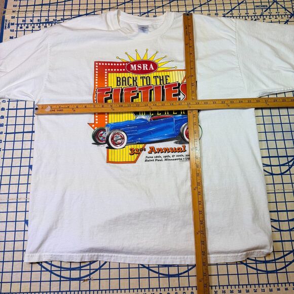 Vintage MSRA Back to the Fifties Weekend 2004 T-Shirt XXL Gildan Saint Paul Minn - Picture 10 of 11